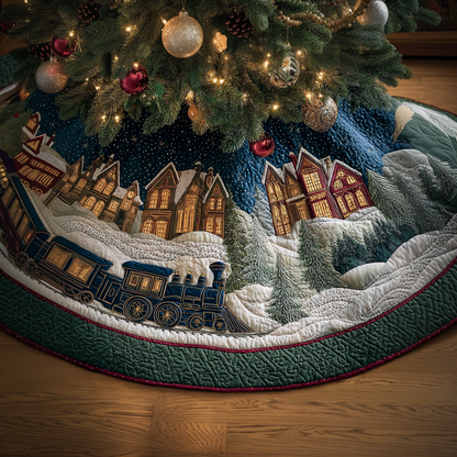 Festive Path Christmas Quilted Tree Skirt NCU0DDK1847