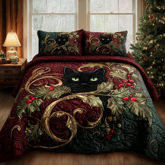 Festive Paws 3-Piece Quilted Bedding Set NCU0DV1298