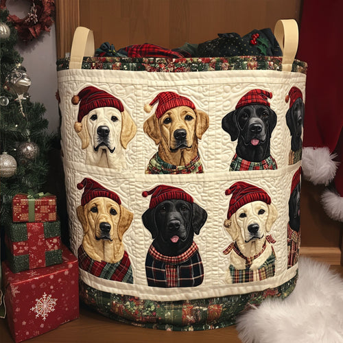 Festive Paws Quilted Laundry Basket NCU0PTT1257