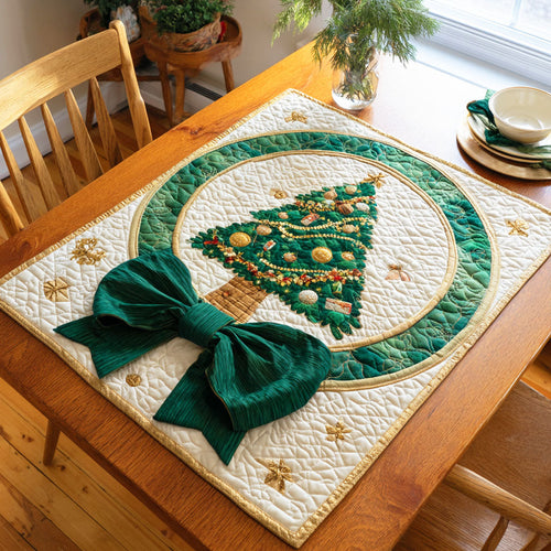 Festive Pine Wrap Quilted Table Topper NCU0NTD346