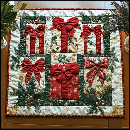 Festive Presents Quilted Table Topper NCU0DDK1141