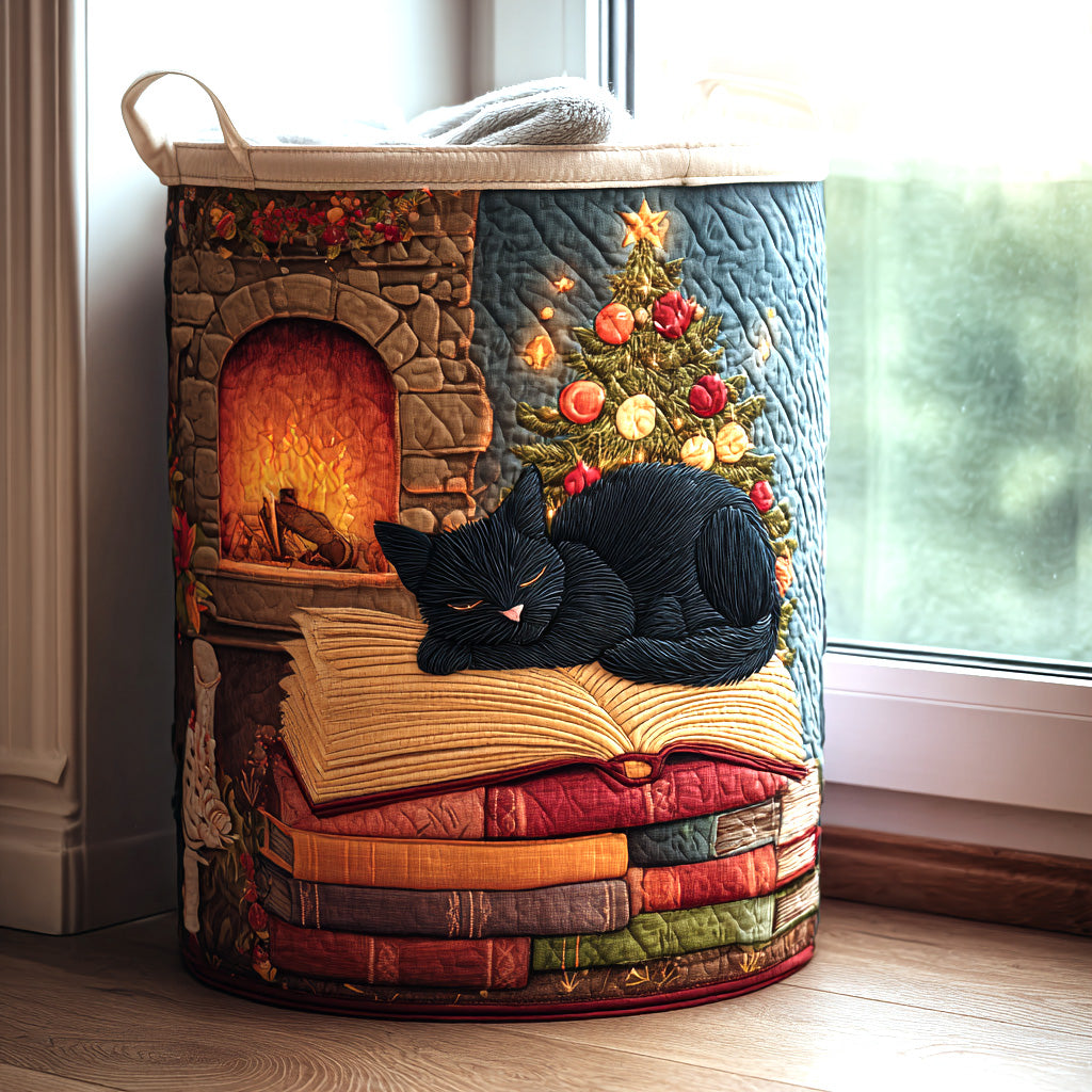 Festive Slumber Quilted Laundry Basket NCU0PVL692