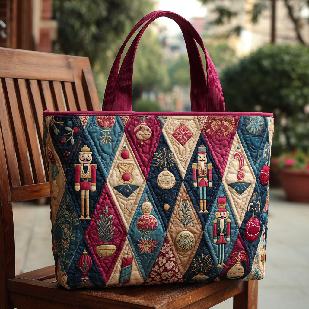 Festive Sparkle Quilted Tote Bag NCU0PTT1697