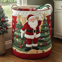 Festive Spirit Quilted Laundry Basket NCU0DDK991