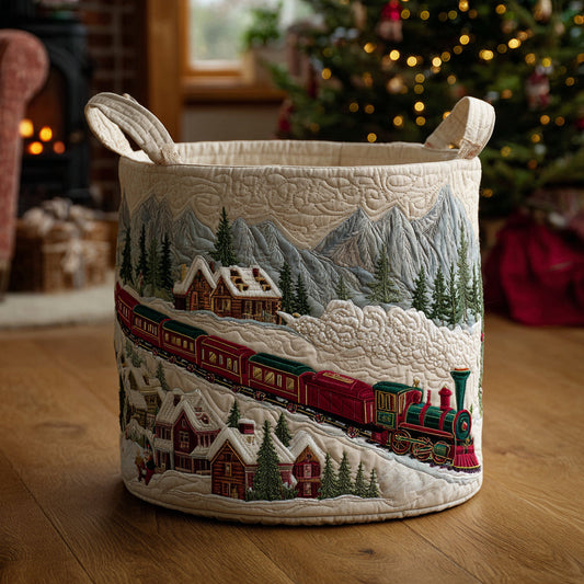 Festive Steamline Quilted Laundry Basket NCU0DV1271