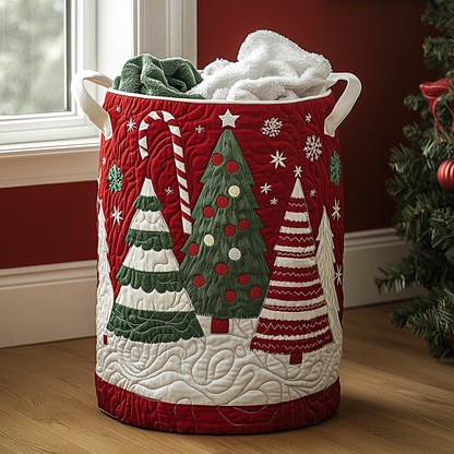 Festive Touch Quilted Laundry Basket NCU0DDK1089