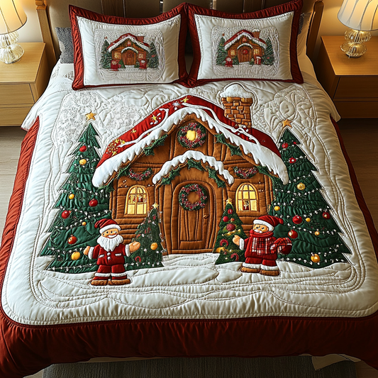 Festive Treat Retreat 3-Piece Quilted Bedding Set NCU0VH838