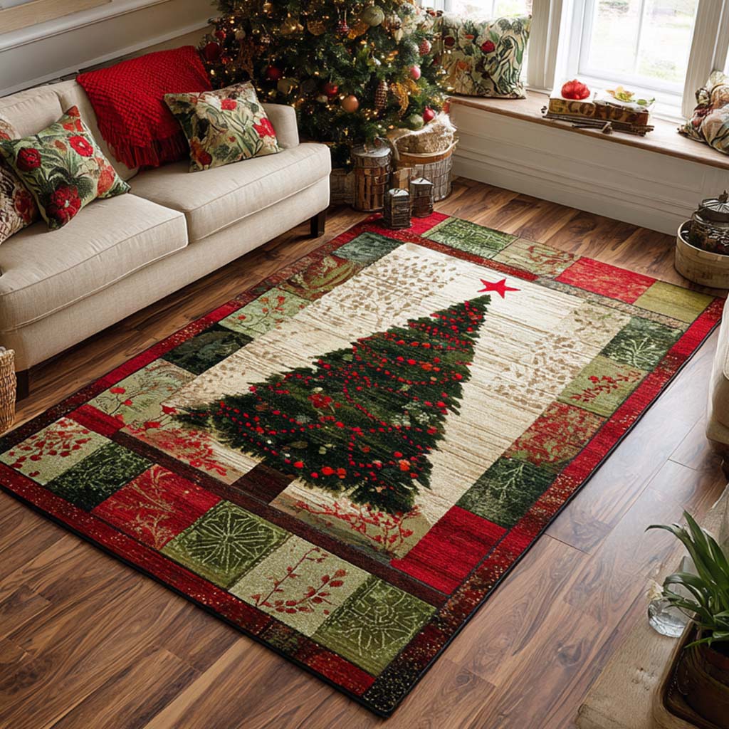 Festive Tree Area Rug NCU0NT10080 – Quiltnest