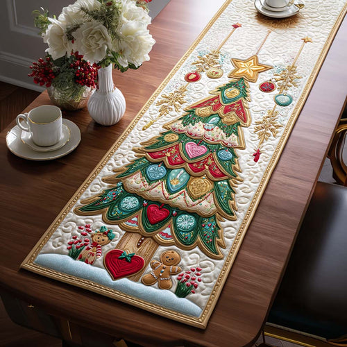 Festive Tree Quilted Table Runner NCU0NNT1783