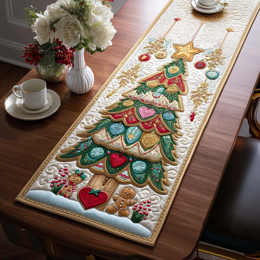 Festive Tree Quilted Table Runner NCU0NNT1783