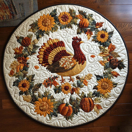 Festive Turkey Quilted Round Mat NCU0NNT1885