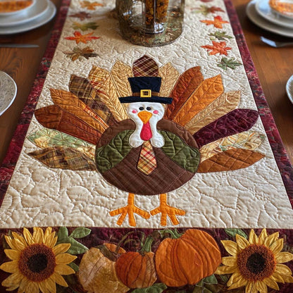 Festive Turkey Quilted Table Runner NCU0NNT1878