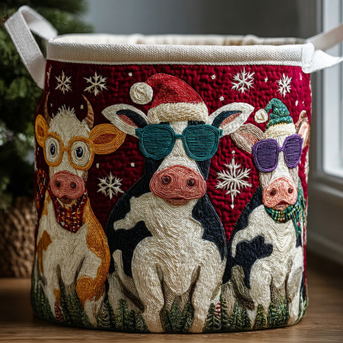 Field of Friends Quilted Laundry Basket NCU0DV962