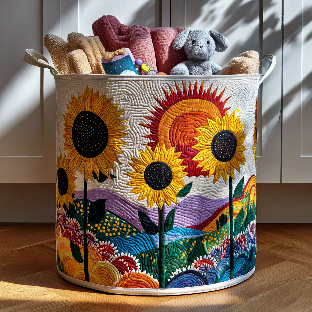 Fields of Light Quilted Laundry Basket NCU0PTT1191