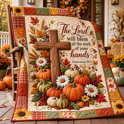Fields of Thanksgiving Quilted Blanket NCU0PTT3211