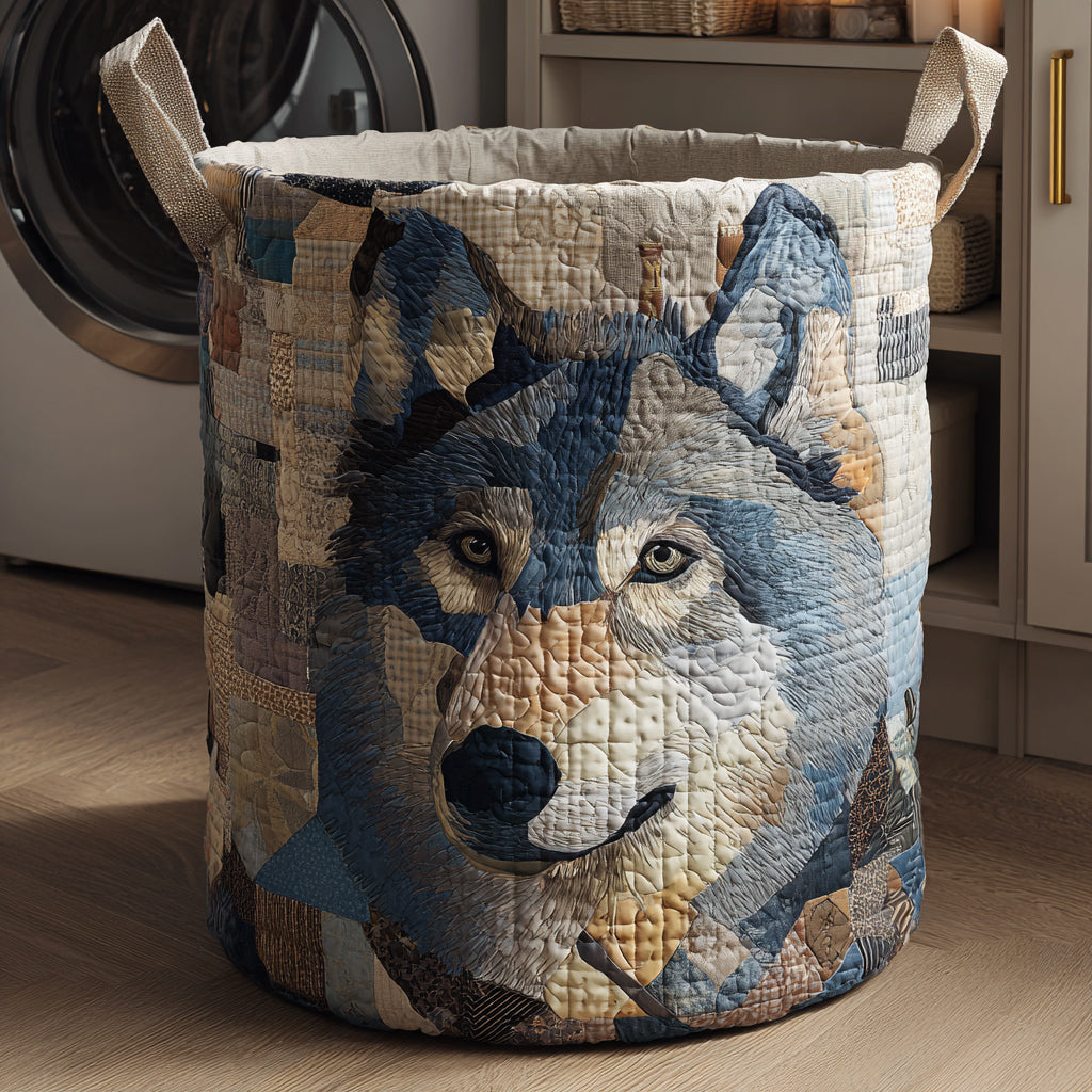 Fierce Wolf Quilted Laundry Basket NCU0HNH669