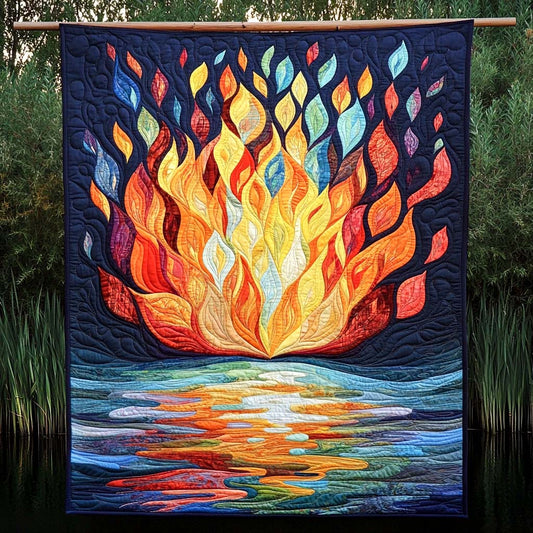 Fiery Reflection Quilted Blanket NCU0NT564