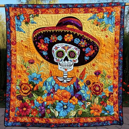 Fiesta Catrina Quilted Blanket NCU0VH345