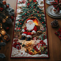 Fireside Santa Quilted Table Runner NCU0DV1067