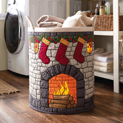 Fireside Cheer Quilted Laundry Basket NCU0NTV774