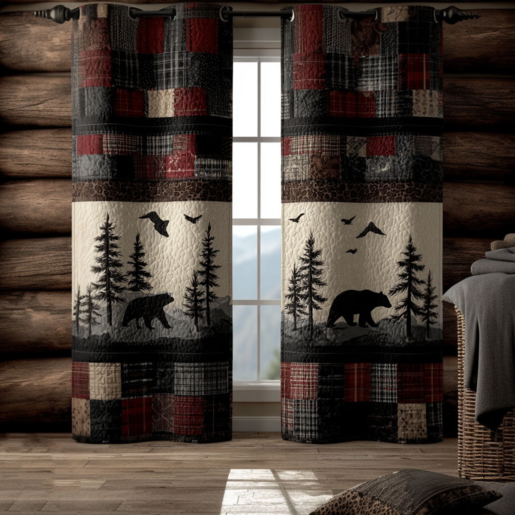 Fireside Forest Quilted Curtains NCU0PTT2054