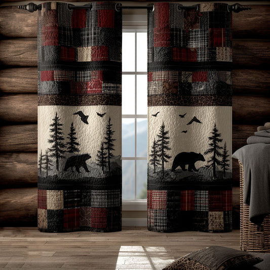 Fireside Forest Quilted Curtains NCU0PTT2054