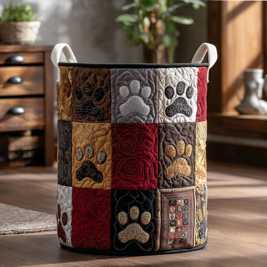 Fireside Fur Keeps Quilted Laundry Basket NCU0PTT2810