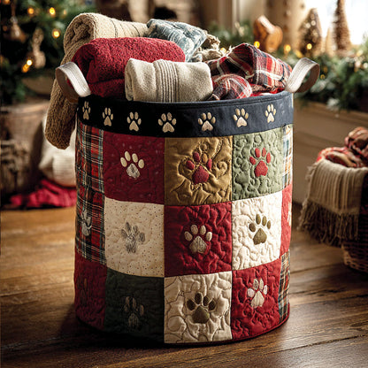 Fireside Paw Tales Quilted Laundry Basket NCU0NTV606