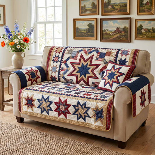 Firework Bloom Quilted Sofa Cover NCU0NXD1895