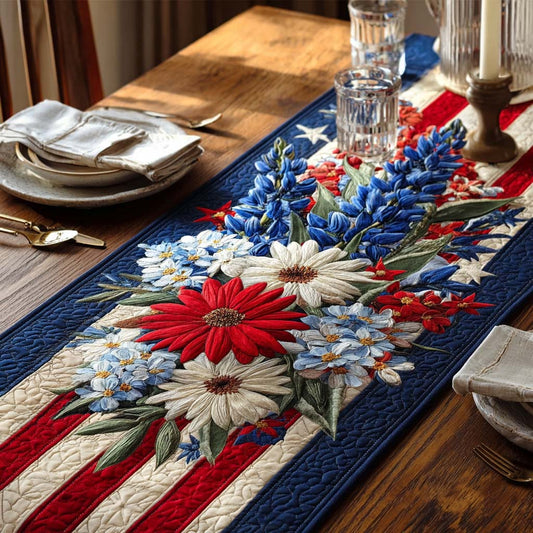 Firework Floral Quilted Table Runner NCU0DQQ0521