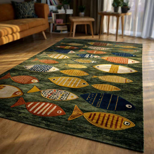 Fish Group Area Rug NCU0NXD1668