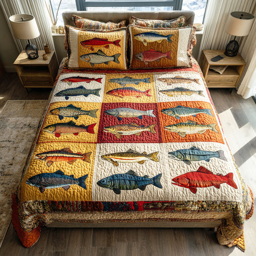 Fisher Cabin 3-Piece Quilted Bedding Set NCU0NTD1800