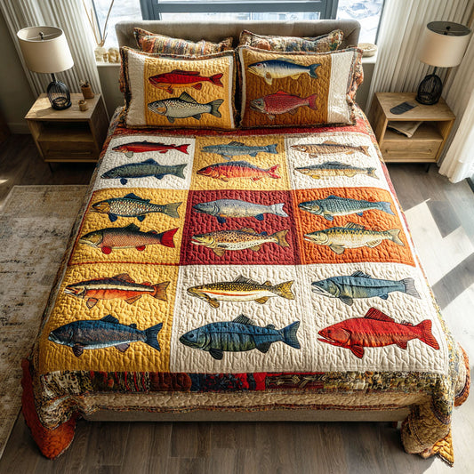 Fisher Cabin 3-Piece Quilted Bedding Set NCU0NTD1800
