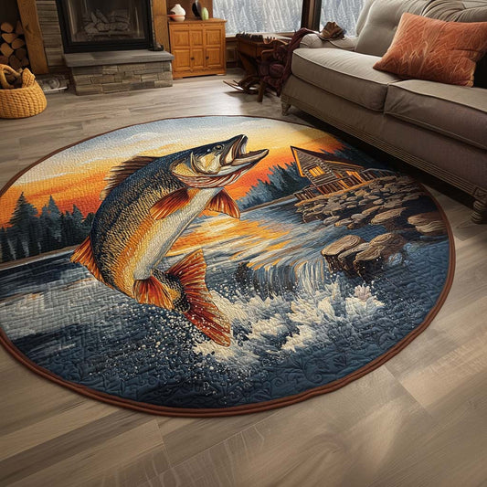 Fisherman Joy Quilted Round Mat NCU0NNT1922