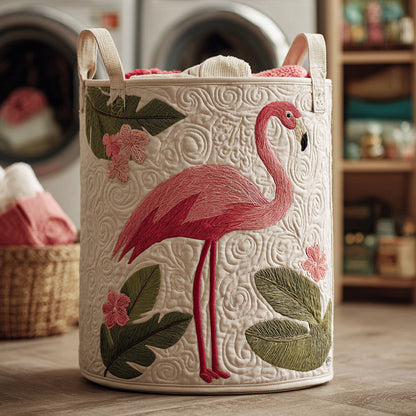 Flamingo Dream Quilted Laundry Basket NCU0HNH092