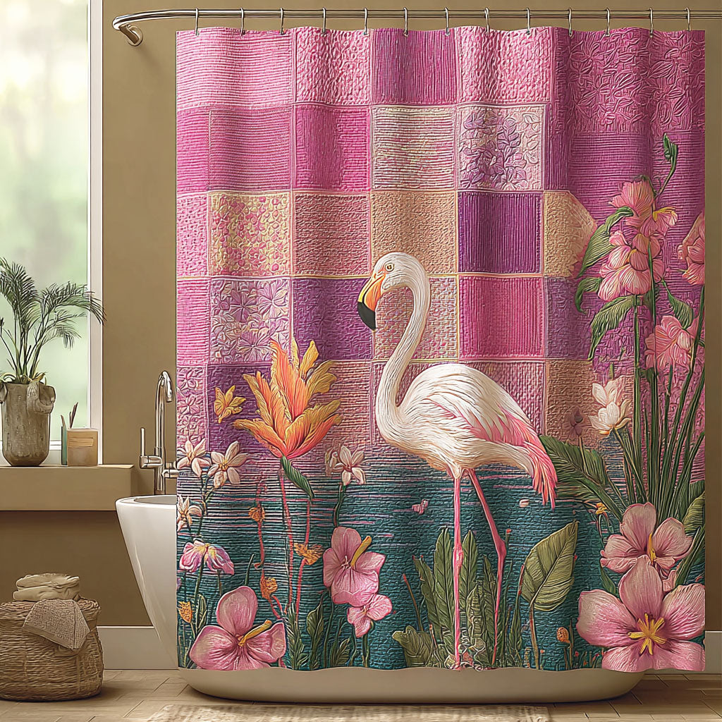 Flamingo Mood Shower Curtain NCU0NTD1477