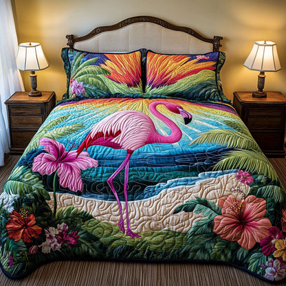 Flamingo Sunset Dreams Duvet Cover Set NCU0PTT307