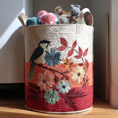 Fleur Feather Quilted Laundry Basket NCU0PTT1183