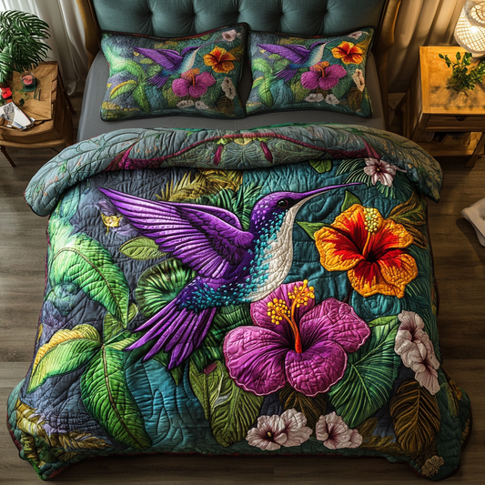 Flight of Wonder 3-Piece Quilted Bedding Set NCU0NVH201
