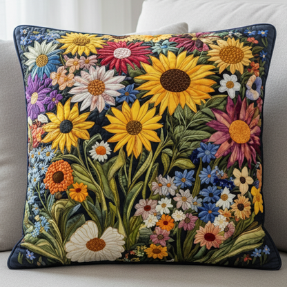Floral Bloom Quilted Pillow Case NCU0NNT2008