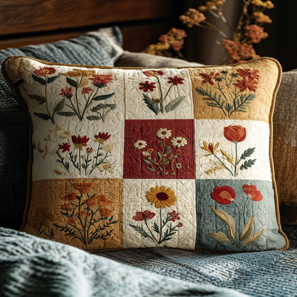 Floral Dream Quilted Bedding Pillow Case NCU0NNT1319