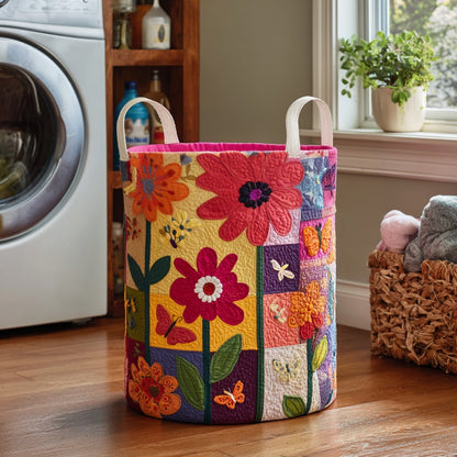 Floral Life Quilted Laundry Basket NCU0DV615