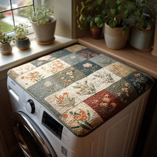 Floral Balance Quilted Washer and Dryer Cover NCU0PTT1023