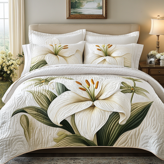Floral Bliss 3-Piece Quilted Bedding Set NCU0NVH492