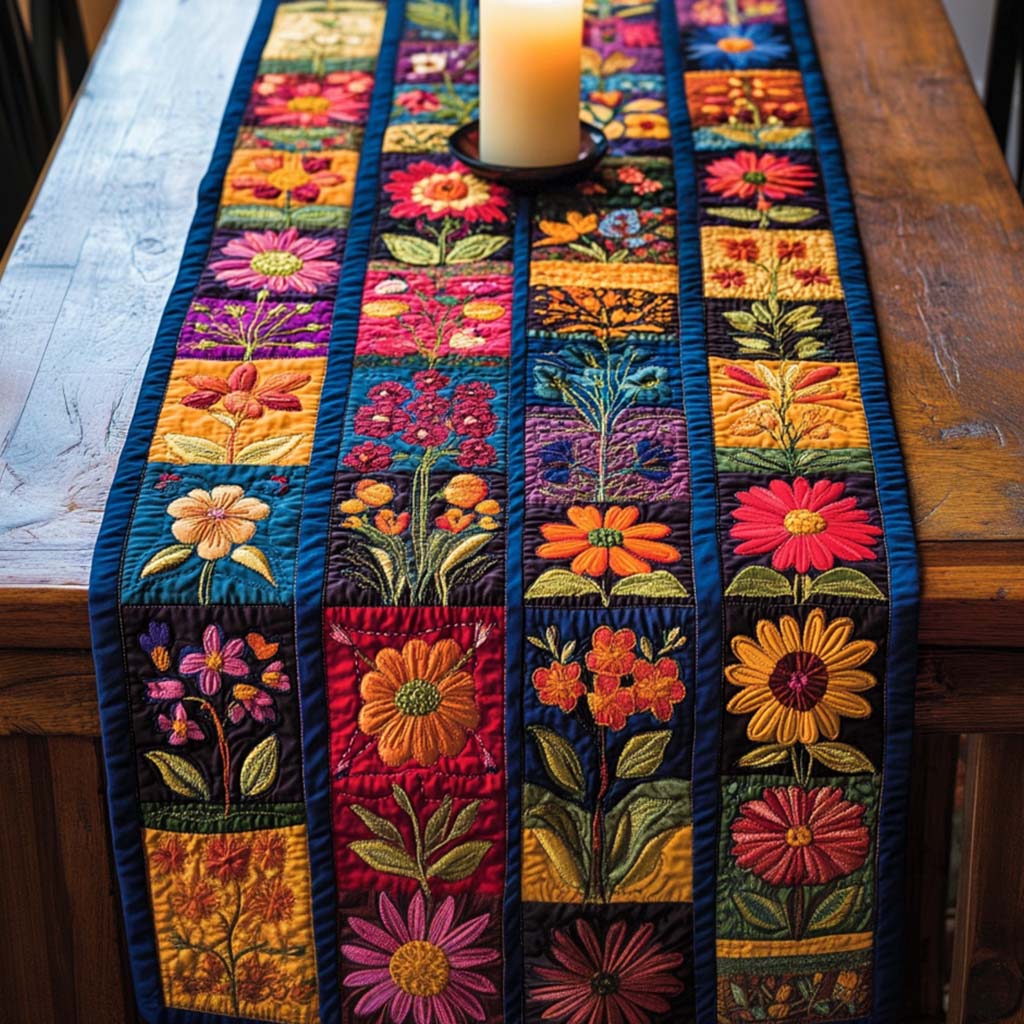 Floral Bliss Quilted Table Runner NCU0NNT1853