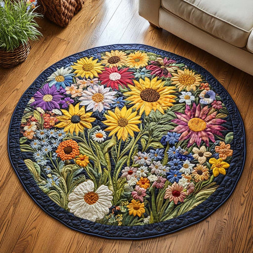 Floral Bloom Quilted Round Mat NCU0NNT2008
