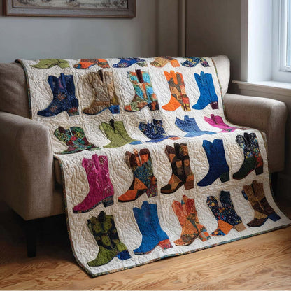 Floral Boots Quilted Blanket NCU0NNT2134