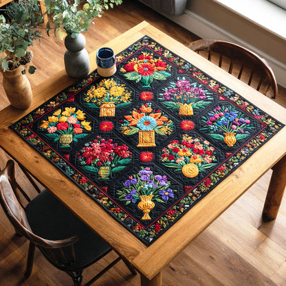 Floral Breeze Dance Quilted Table Topper NCU0NTD447