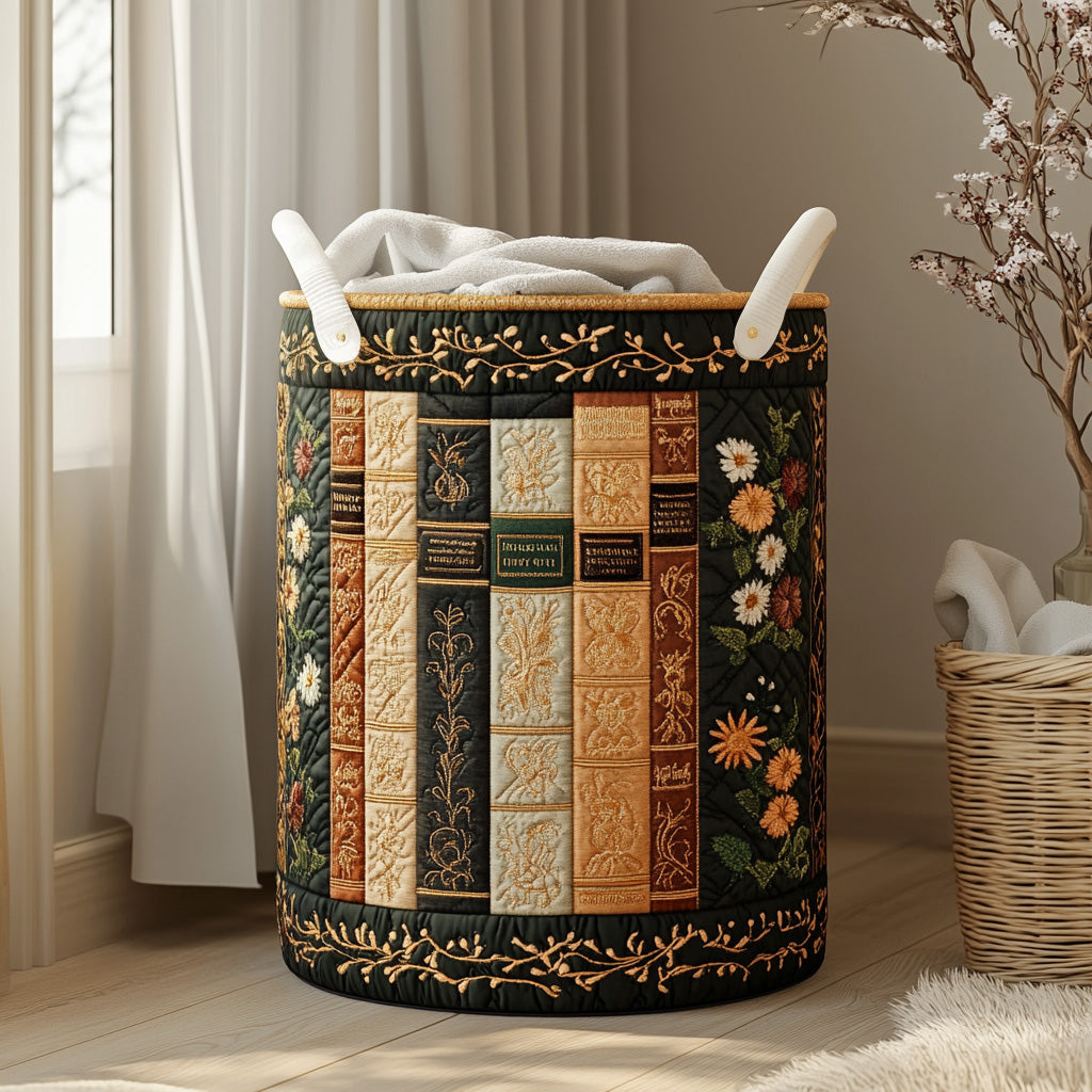 Floral Chapters Quilted Laundry Basket NCU0PVL463