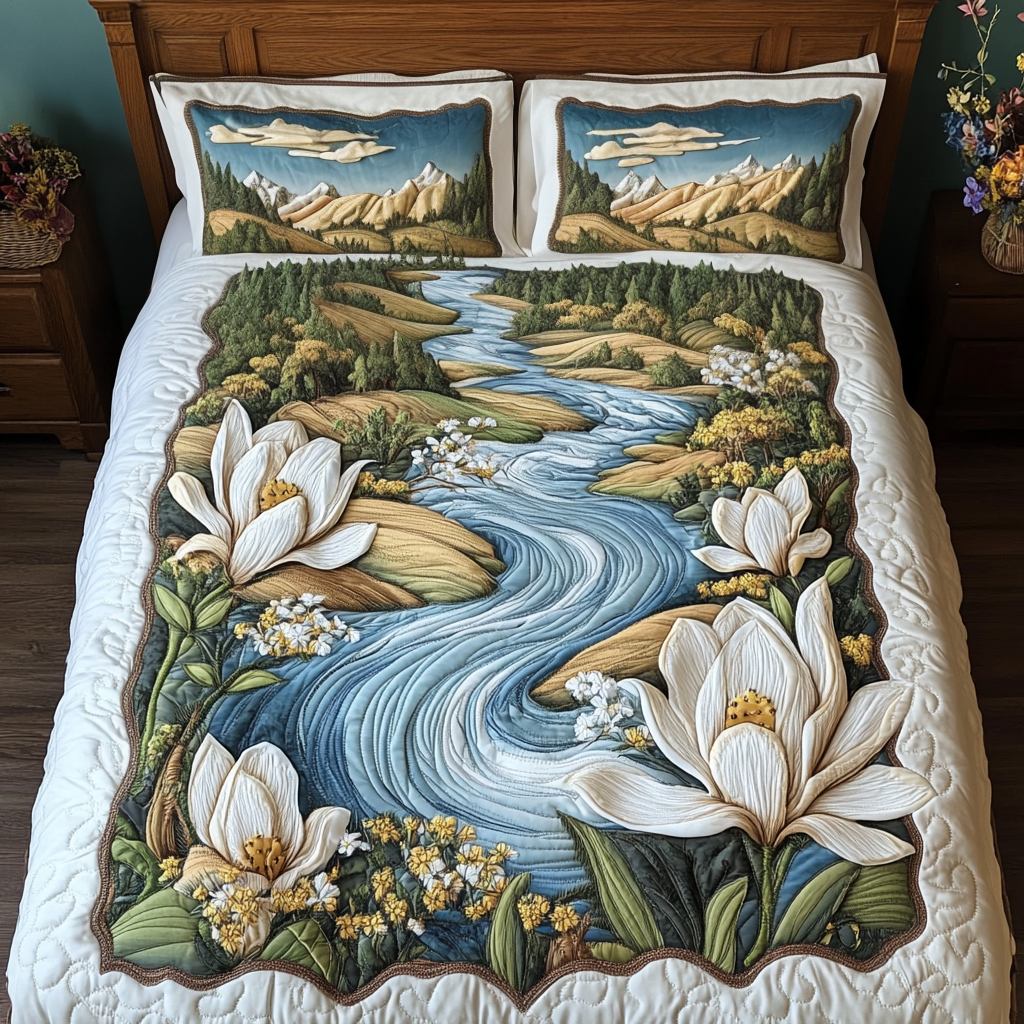 Floral Crest Duvet Cover Set NCU0NVH685